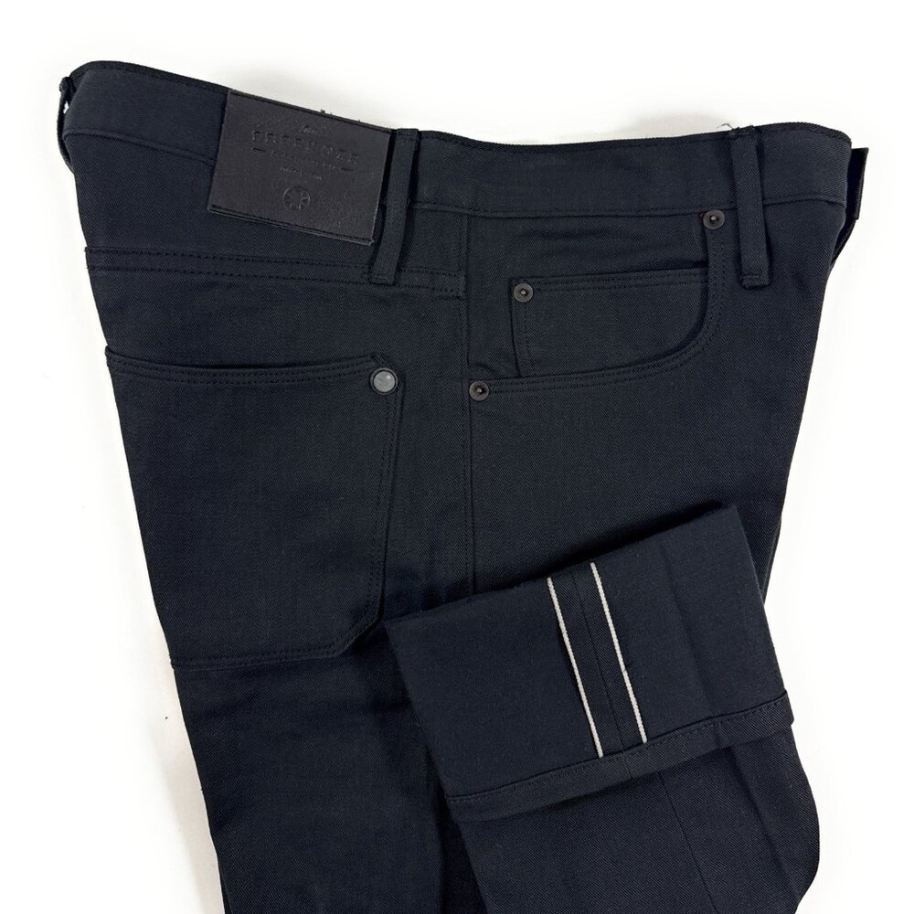 Freenote Cloth Jeans Size 31x29 Slim Straight Selvedge Denim Black Made In USA